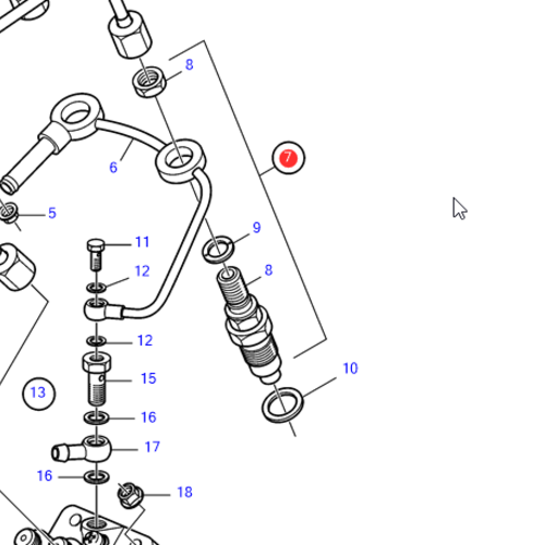 Volvo Penta Einspritzdüse Volvo Penta 21322893