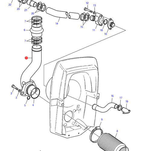 Volvo Penta Exhaust pipe Volvo Penta 3581130