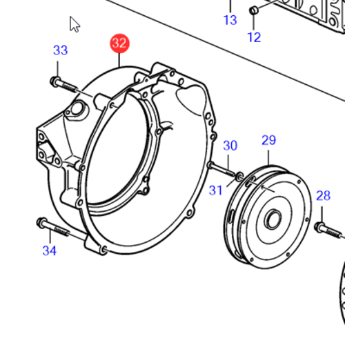Flywheel housing Volvo Penta 21729462 - 3818550 Flywheel housing Volvo Penta 21729462 - 3818550