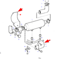 Volvo Penta Bracket kit for oil cooler 859757 Volvo Penta 859758 - 879759