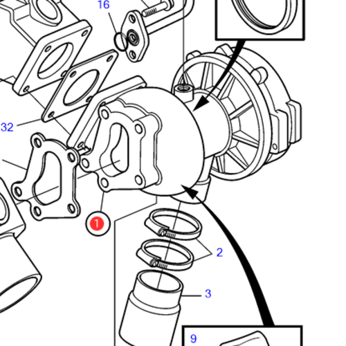 Volvo Penta Turbolader D2 Volvo Penta 3801341