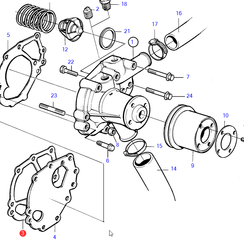 Junta tapa bomba aqua Volvo Penta 3580367