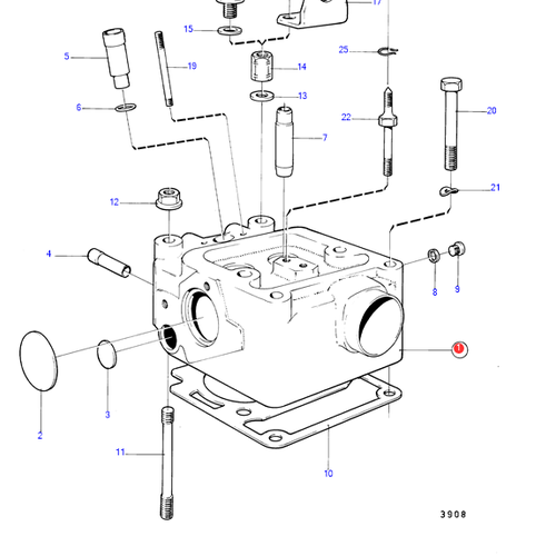 Volvo Penta Cilinderkop  compleet Volvo Penta 833153