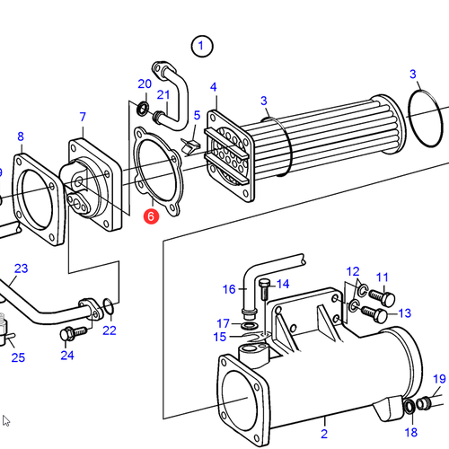 Volvo Penta Gasket oil cooler Volvo Penta 842597