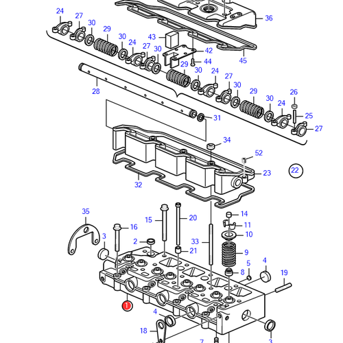 Volvo Penta Cilinderkop  compleet  D2 Volvo Penta 3801334