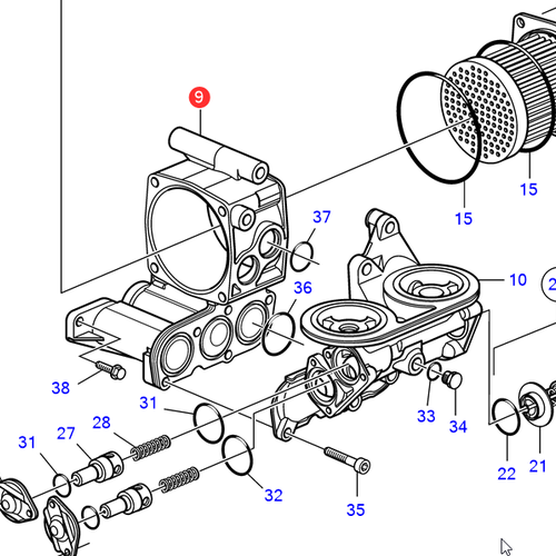 Volvo Penta Oil cooler housing Volvo Penta 40005783