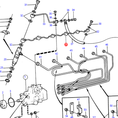 Volvo Penta Fuel return line Volvo Penta 1542167