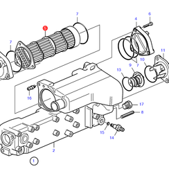 Insert heat exchanger Volvo Penta 3842020