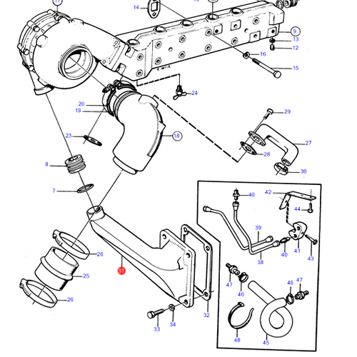 Volvo Penta Connection pipe Volvo Penta 838456