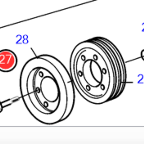 Volvo Penta Vibration damper -  pulley Volvo Penta 3583677 - 859614