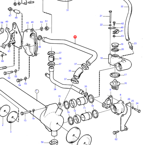 Volvo Penta Kühlwasserleitung Volvo Penta 829876
