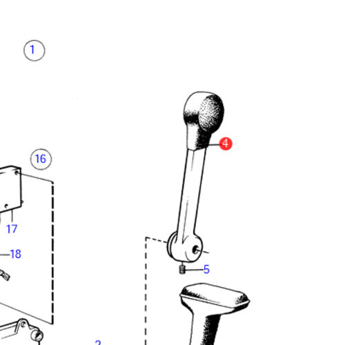 Volvo Penta Control lever Volvo Penta 839521