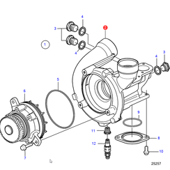 Circulation water pump D12 Volvo Penta 20734268 - 21105524