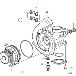 Umwälzwasserpumpe D12 Volvo Penta 20734268 - 21105524