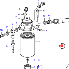 Cabezal de filtro de combustible Volvo Penta 22996879