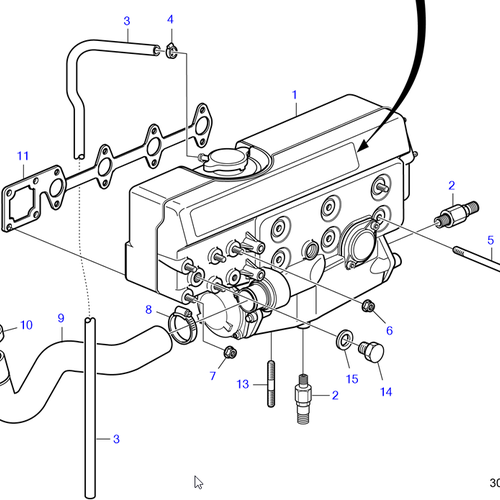 Volvo Penta Heat exchanger D2-40 Volvo Penta 22850984