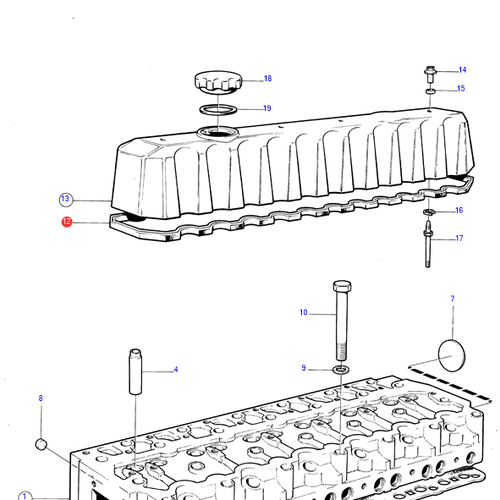 Volvo Penta Valve cover gasket Volvo Penta 1542287