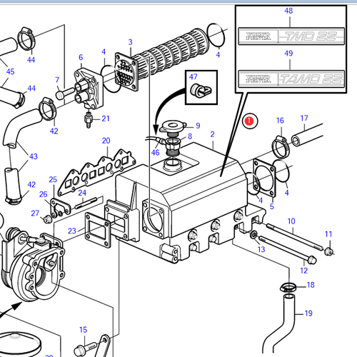 Volvo Penta Intercambiador de calor Volvo Penta 3580815