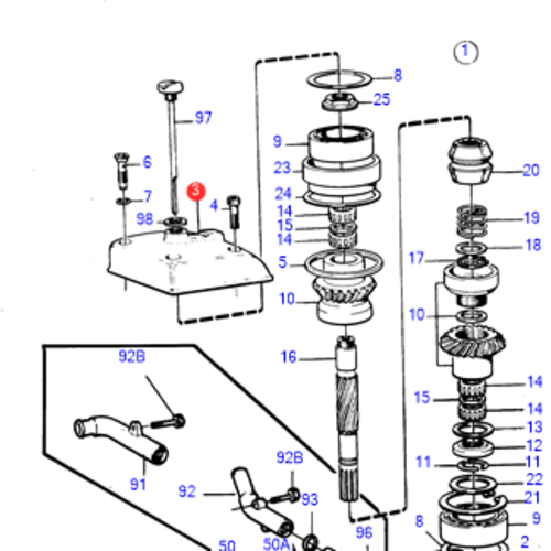 Volvo Penta Getriebedeckel Volvo Penta 832667 - 832668