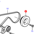 Volvo Penta Vibration damper -  pulley D3 Volvo Penta  21255747