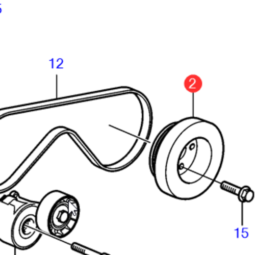 Volvo Penta Vibration damper -  pulley D3 Volvo Penta  21255747