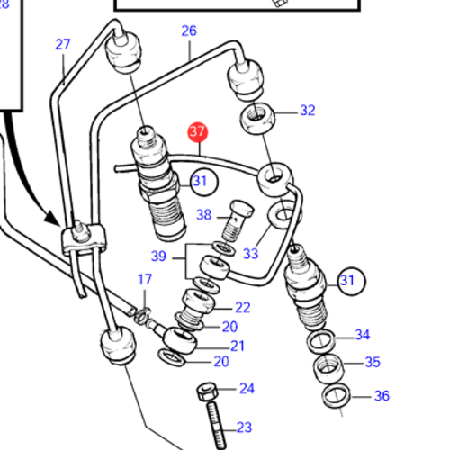 Volvo Penta Leak of line Volvo Penta 3580079