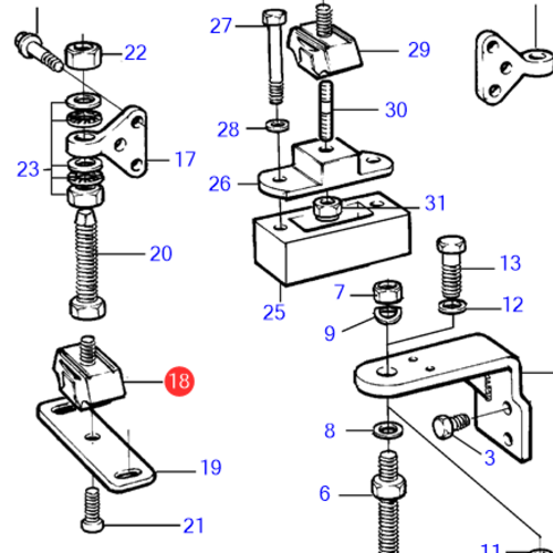 Volvo Penta Engine mount complete Volvo Penta 838262