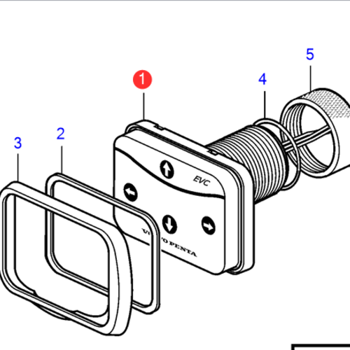 Volvo Penta Bedienfeld EVC-A Volvo Penta 3586943