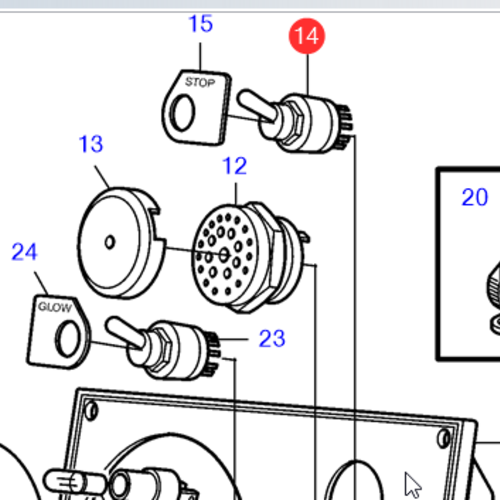 Volvo Penta Start - stop switch Volvo Penta 3586251