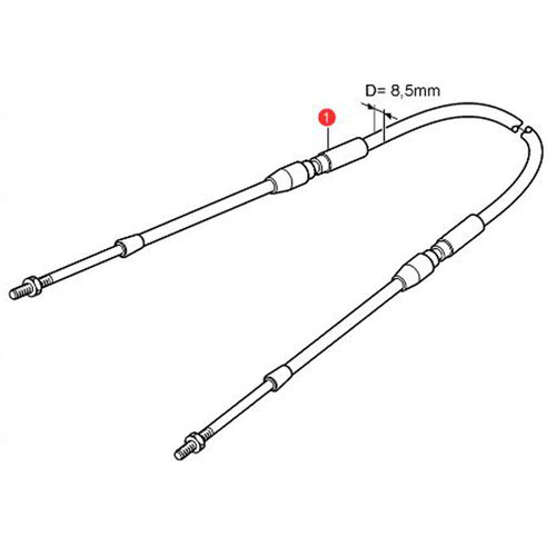 Volvo Penta Control cable Volvo Penta Type 333 - 443