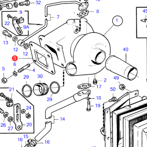 Volvo Penta Exhaust gasket Volvo Penta 23557470