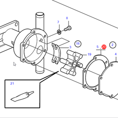 Junta tapa bomba aqua Volvo Penta 840385