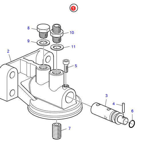 Volvo Penta Kühlwasserfilterhalterung Volvo Penta 20459650