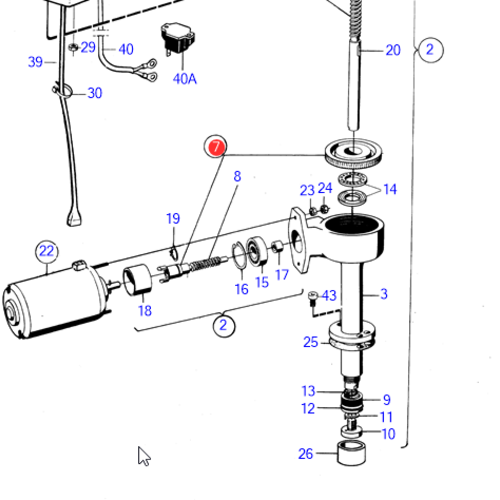 Volvo Penta Worm gear kit Volvo Penta 897662 - 897663