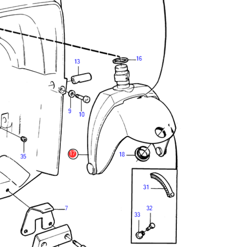 Volvo Penta Lenkgabel Volvo Penta 24178099