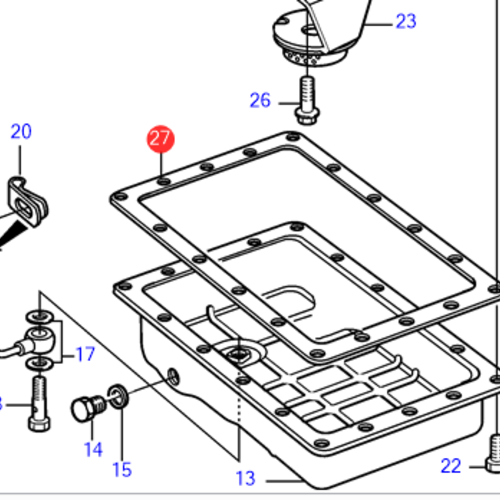 Volvo Penta Oil pan gasket Volvo Penta 3580227