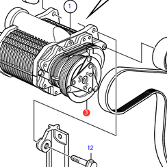 Magnet Kompressorkupplung Volvo Penta 23407890 - 21325454