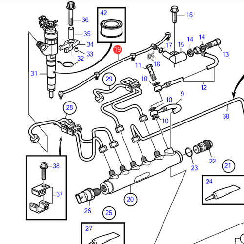 Volvo Penta Leak of line Volvo Penta 3582802