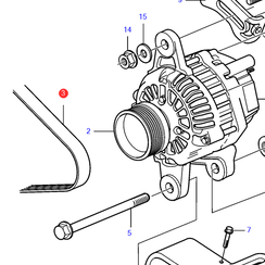 Antriebsriemen Volvo Penta 21951188 - 3812159
