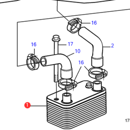 Volvo Penta Oil cooler Volvo Penta 8192444