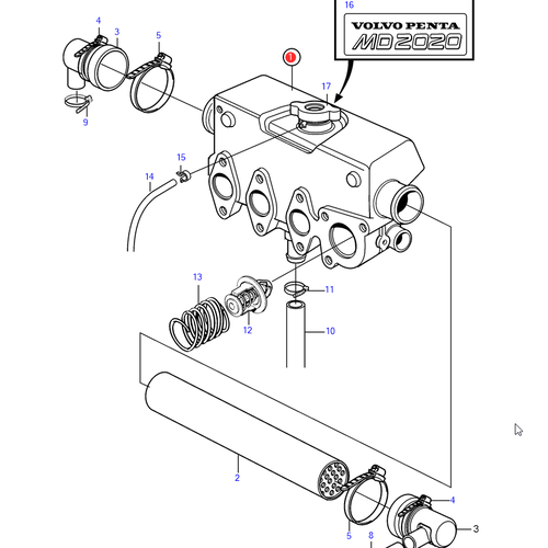 Volvo Penta Heat exchanger MD2020 Volvo Penta 21274748 - 3581925