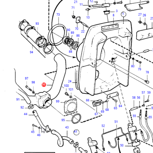 Volvo Penta Exhaust pipe Volvo Penta 852846