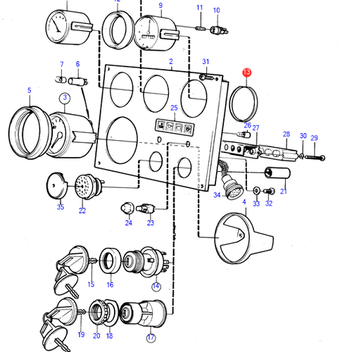 Volvo Penta Anillo para instrumentos Volvo Penta 828803