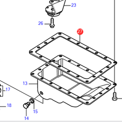 Oil pan gasket Volvo Penta 21849843