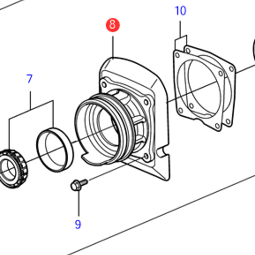 Volvo Penta Bearing housing DPH - DPR Volvo Penta 3862253