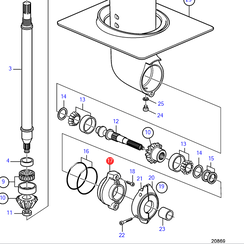 Bearing housing Volvo Penta 23040713 - 3584278