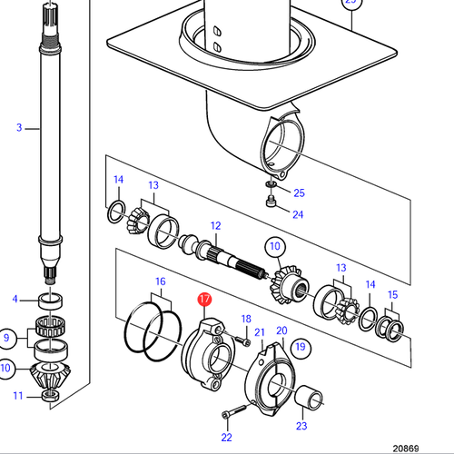 Volvo Penta Bearing housing 130S Volvo Penta 23040713 - 3584278