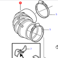 Volvo Penta Manguera filtro de aire D4 - D6 Volvo Penta 3584004