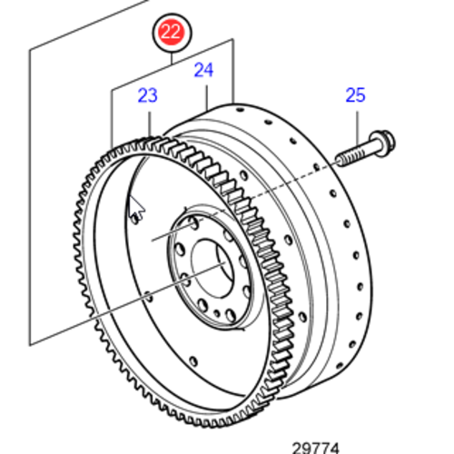 Volvo Penta Flywheel D4 - D6 Volvo Penta 23942311 - 3583564