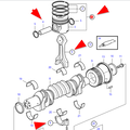 Volvo Penta Kit de pistón con biela D4 - D6 Volvo Penta 23557240 - 23865364